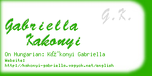 gabriella kakonyi business card